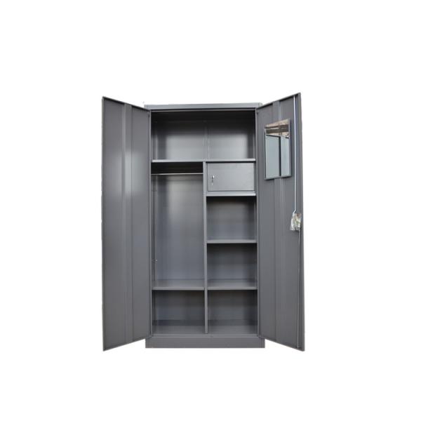 Bedroom Furniture Metal Wardrobe Closets For Clothes Electrostatic Spray Coated