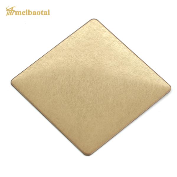 JIS Standard Cold Rolled Stainless Steel Plate Gold Hairline 4 Feet