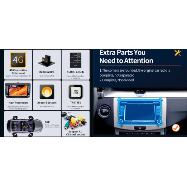 2Din VW Car Radio Passat B6 Android Мультимедиа Android 10 Vw Golf Radio Ай Голос Контро