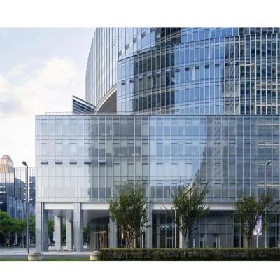 Powder Coating Curtain Wall Facade Cladding Structural Glass Curtain Wall System