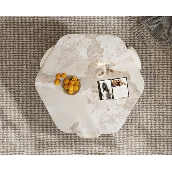 Marble Countertop Round Rock Coffee Table Customize Color
