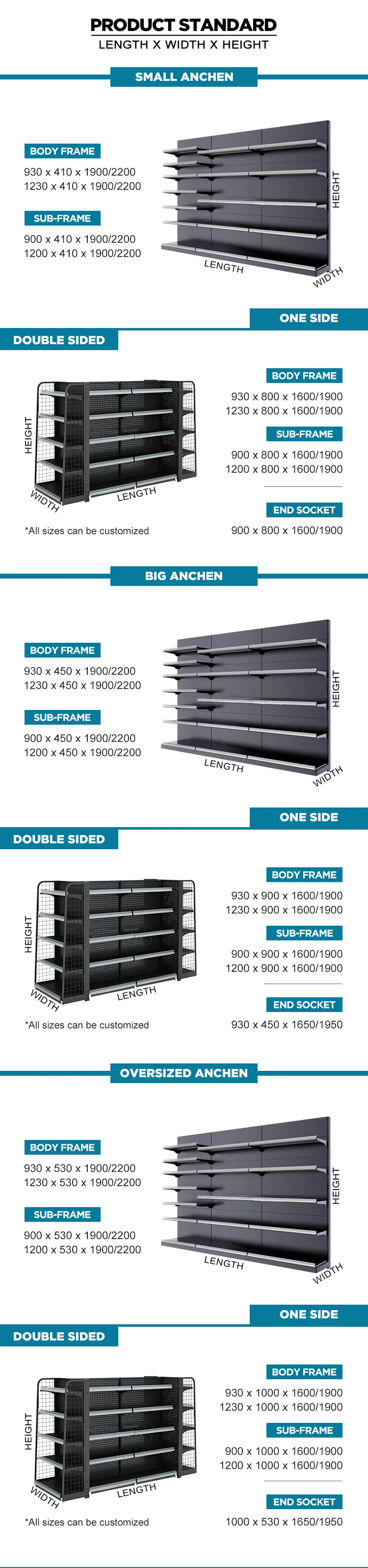 Фабрика горячее продажа дизайн супермаркет гондола металлический дисплейный стеллаж супермаркета оборудование с дизайном магазина