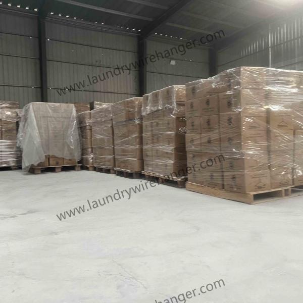 Notched Painting Wire Shirt Hangers Powder Coating / Electrostatic Spraying