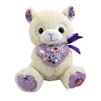 Beau jouet animal bourré qui respecte les peaux de moutons de peluche de Toy Holding Heart Custom d'alpaga