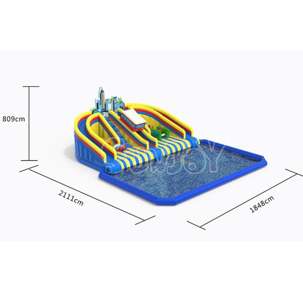 0.9mm Plato Commercial Inflatable Water Park With Slide