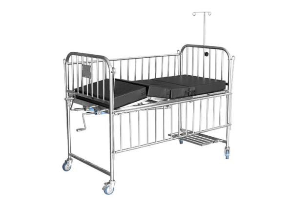 Stainless Steel Manual Children Hospital Bed Two Function Molibe