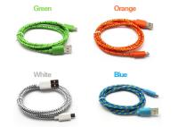 Haz de cables de protección tamaño pequeño que envuelve trenzada algodón del cable del USB