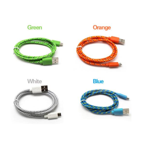 Câblage protecteur gainant de petite taille tressé par coton de câble d'USB