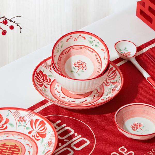 Ready To Ship In Stock Modern Style Ceramic Dinner Plate / Dinnerware With Customizable Color And Package Options As Gift