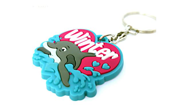 Emoji Soft PVC Rubber Keychain Micro Injection Procedure Golden / Silver Plating