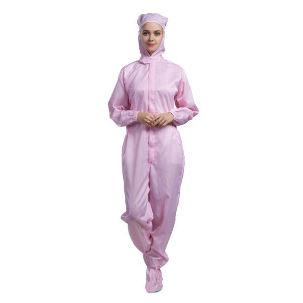 Dust Free Clean Room Garments Hooded ESD Antistatic Workwear Coverall