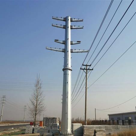 30FT HDG Steel Tubular Electrical Power Pole For Philippine Distribution Line