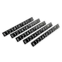 130 peças ABS Plástico Triangular etiqueta de preço Árabe Número Etiqueta Blocos