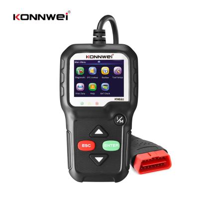 Contrôle privé de soutien d'outil de diagnostic de voiture de scanner de konnwei de moule tous les essence d'OBD2 12V et moteur de voitures diesel après 1996