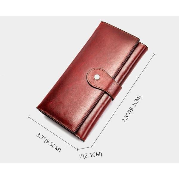 Cartera de cuero auténtica personalizada del clip triple del dinero de las mujeres RFID