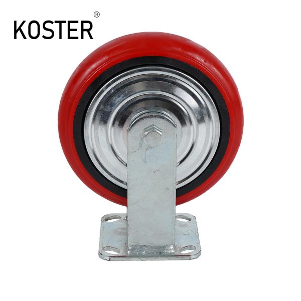 4 Inch/5 Inch/6 Inch/8 Inch Flat Plate Silk Pole Universal Industrial Caster With Brake