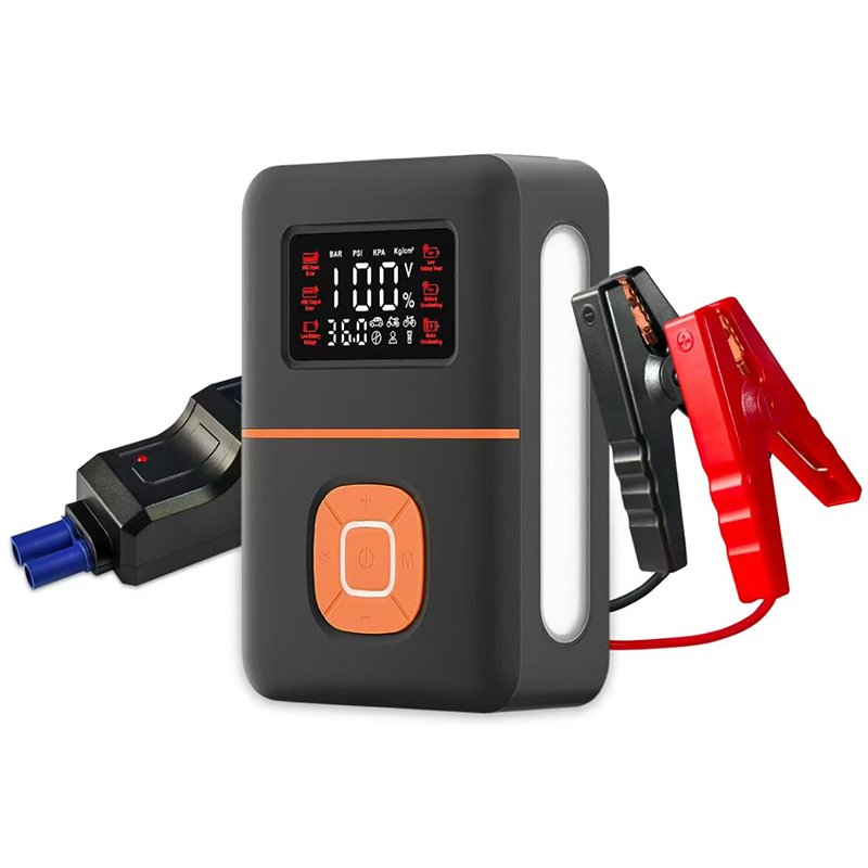 Portable 2 In 1 Jump Starter Auto Emergency Power Supply With Air Compressor 8000mAh 12000mAh 16000mAh