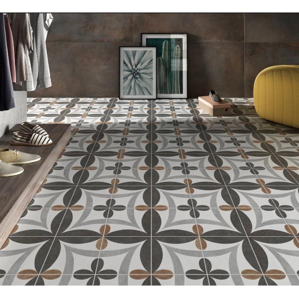 20x20cm Beige & Yellow Ceramic Rustic Tile for Floor and Wall