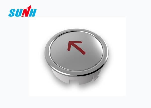 Stainless Steel Mirror Elevator Up Button , Customized Size Elevator Touch Button