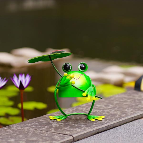 Figurines сада лягушки металла художественного животного орнамента сада Multicolor