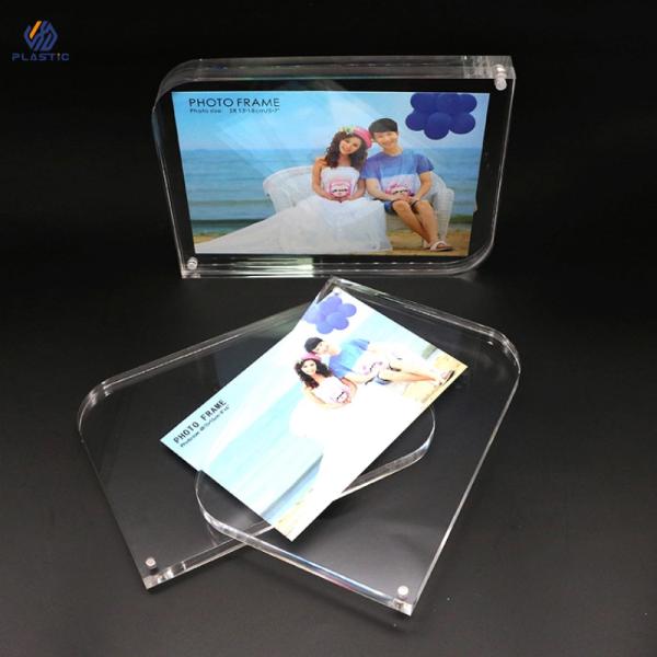 waterproof Transparent Acrylic Photo Frame Acrylic Block Picture Frames Freestanding