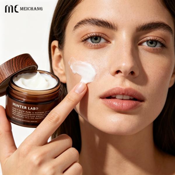 100g-250g Biodegradable Bamboo Texture Lid Wide-Mouth Cream Jar Eco-Friendly PETG Recyclable Container for Organic Herbal Skincare Cream(MC-P-553)