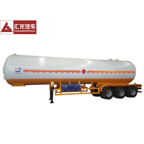 Pressure Vessel LPG Tank Trailer Mechanical Suspension Automatically Safety