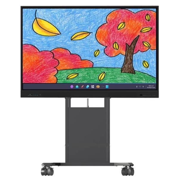 Electric Height Adjustable Mobile Stand Floor Stand up to 86 inch for TV/ IFPD