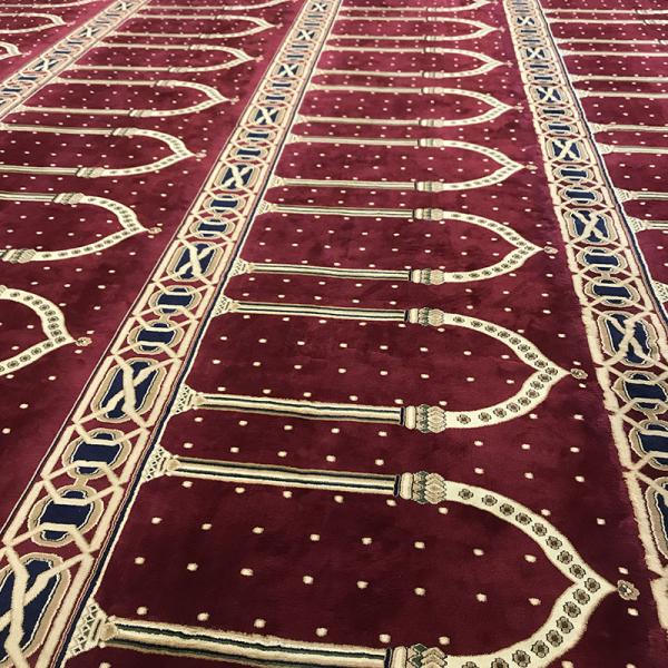 Custom Church Wall to Wall Axminster Carpet Roll for Muslim Hotel Room Backing PP Back