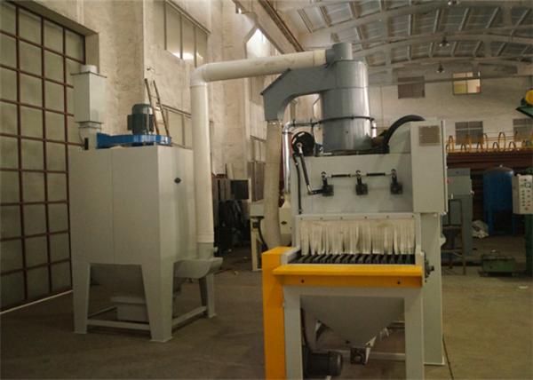 Rubber Belt Abrasive Blasting Machine , Industrial Media Blaster With Separator Blasting Plates