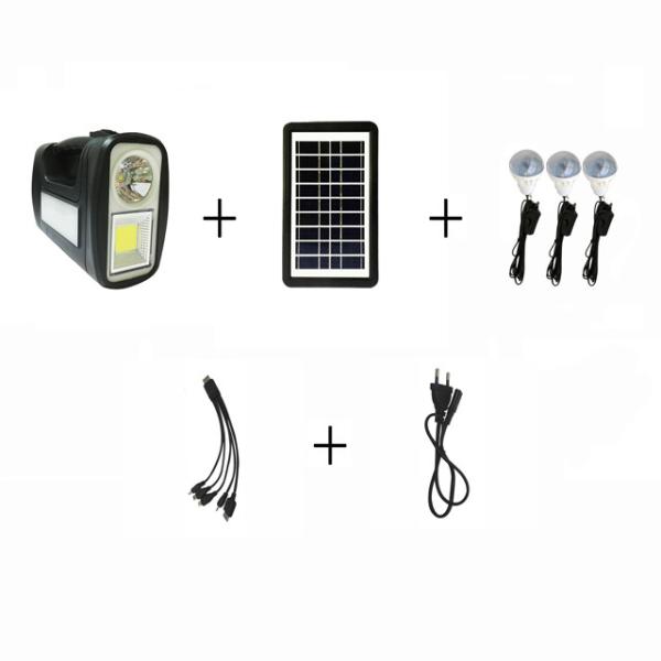 Portable Outdoor Activity Solar Battery Lighting Kit With Flashlight / Power Bank