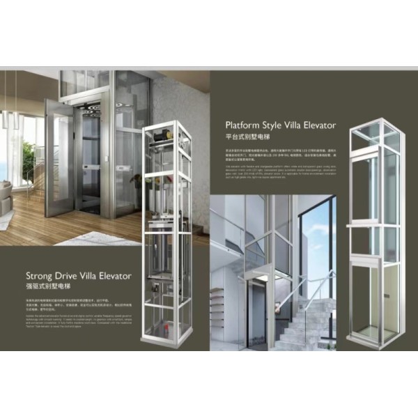 0.4m/S 1.0m/S Villa Elevator Home Elevator Car Decoration Lift Residential Elevators