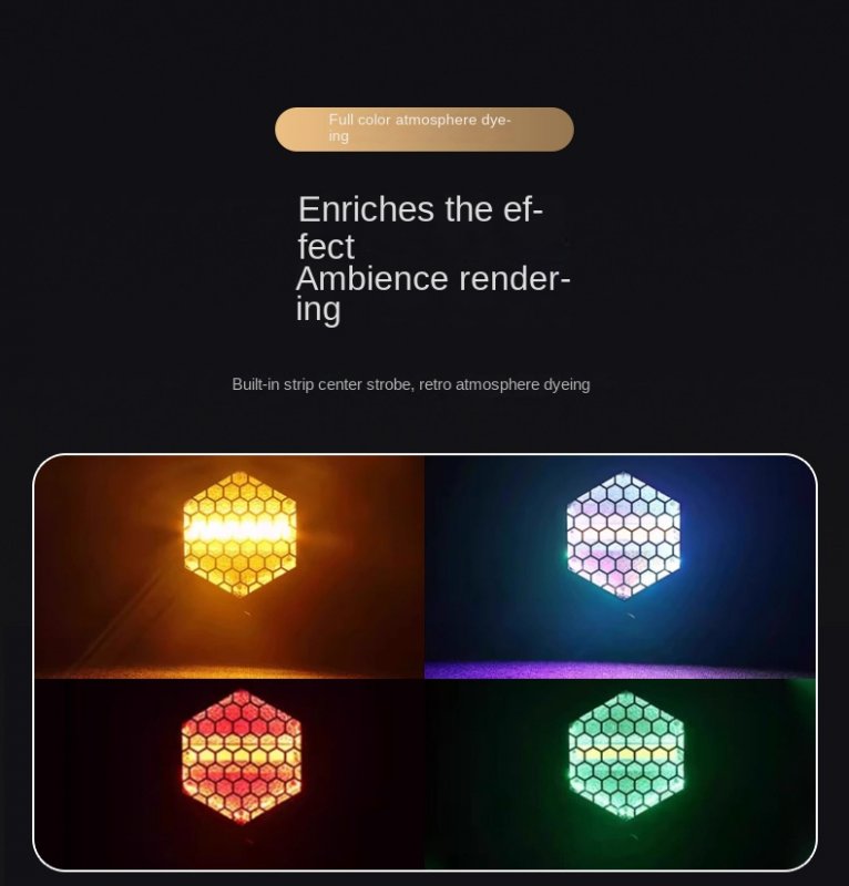 6-Pixel Flash Effect 100W Warm White Induction Lamps Stage Lights Background Atmosphere Spotlights Aluminum Lamp Body Daylight