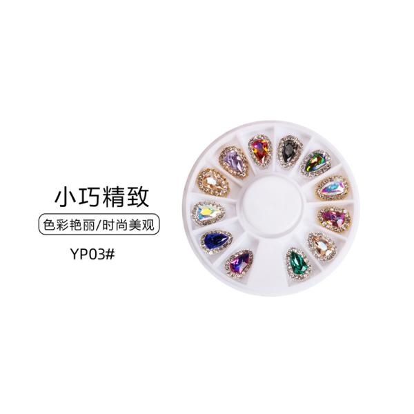 Type Mixed 3D Large Crystals Diamonds for DIY Nail Art Work Design Decoration Jewelry