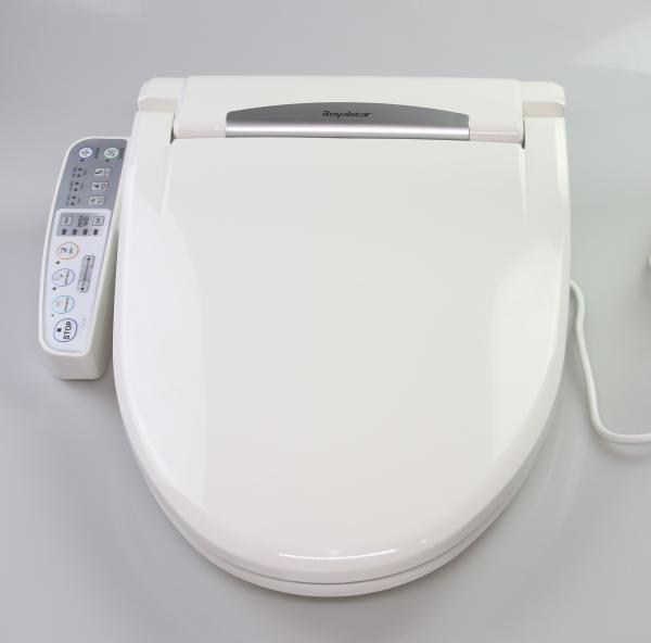 White Water Closet Electric Heated Toilet Seat Cover 1.4L Water Tank V Shape