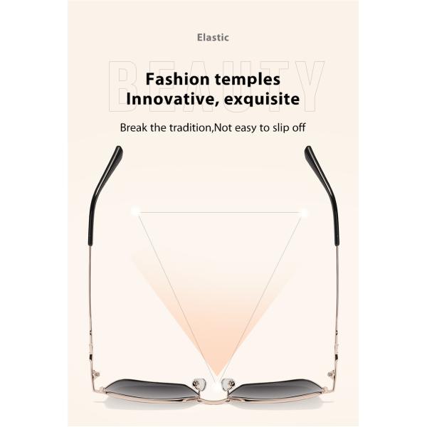 UV400 Protection Metal Frame Sunglasses Gradient Lens For Women