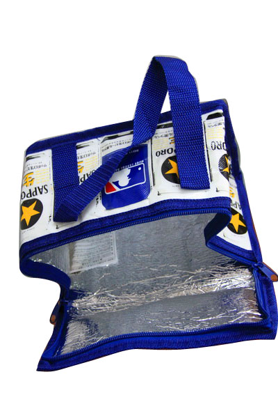 Reusable Aluminum Foil Thermal Insulated Bags With Navy Zipper For Keeping Food