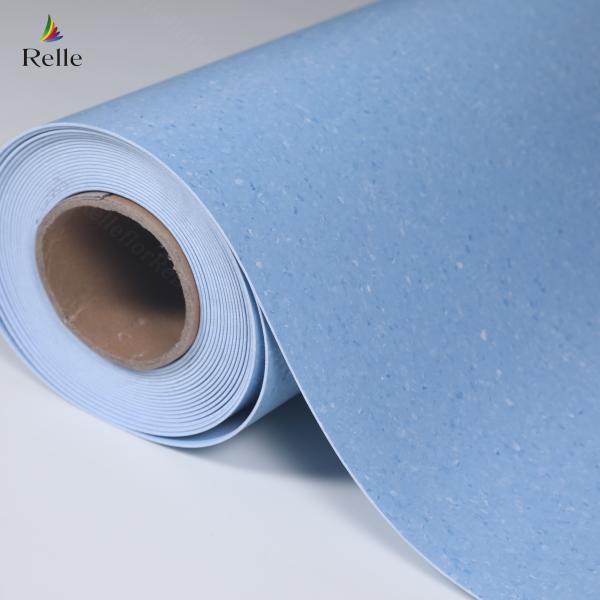 Relle personnalisable résistant au feu Vinyle homogène étanche Clinique PVC plancher roulant
