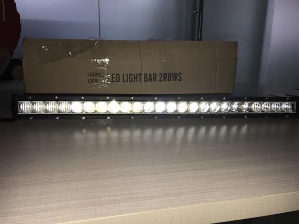 5D Optical Lens 25 Inch Single row Straight Slim Car Light Bar with 5watt*24 Cree LEDs 10800lm For 4x4 Off Road