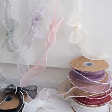 Decoration Pearl Fishtail Yarn Ribbon Floral Flower Packaging Ribbon for Rose Flower Bouquet Making Materials 9X9X2.5 cm