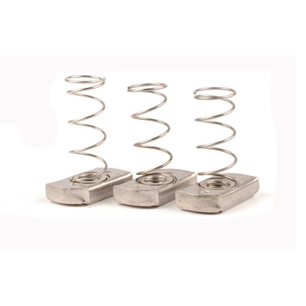 Yellow Zin Stainless Steel Channel Spring Nut Square Nut With Spring