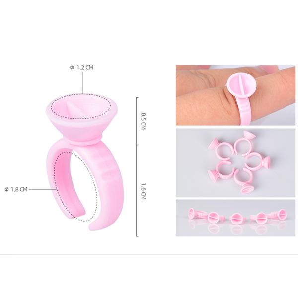 Semi Permanent Tattoo Equipment Supplies Pink Ink Ring Holder