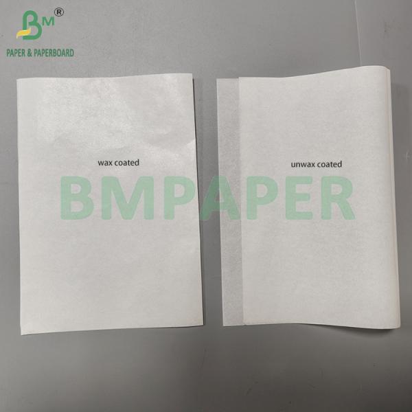 30gsm 35gsm White Uncoatd Wax Based Paper For Wrapping Fried Foods