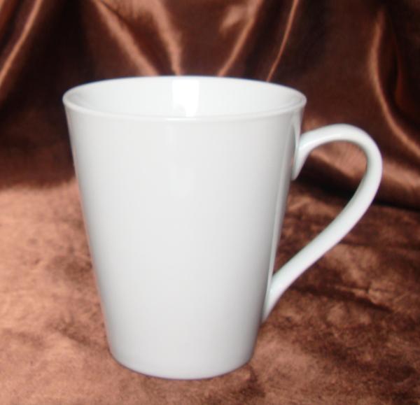 superwhite fine quality  cone shape porcelain mug /milk mug 290ml