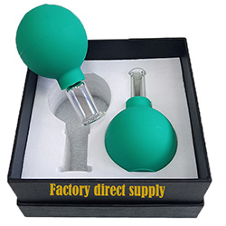 Effective Facial Rejuvenation with Silicone Glass Vacuum Suction Massage Cupping Cups