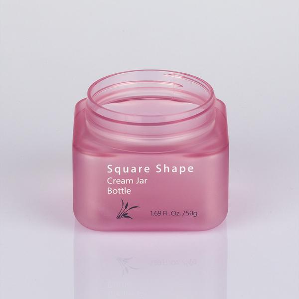 Food Grade Empty Face Cream Containers Double Wall Square 50g