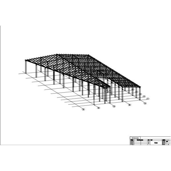 2000m2 pré-fabricou a vertente da construção de aço para a construção