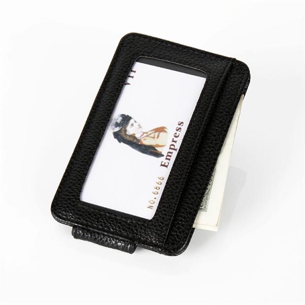 0.08kg RFID UPS Magnetic Card Holder Wallet , ROHS Leather Credit Card Pouch