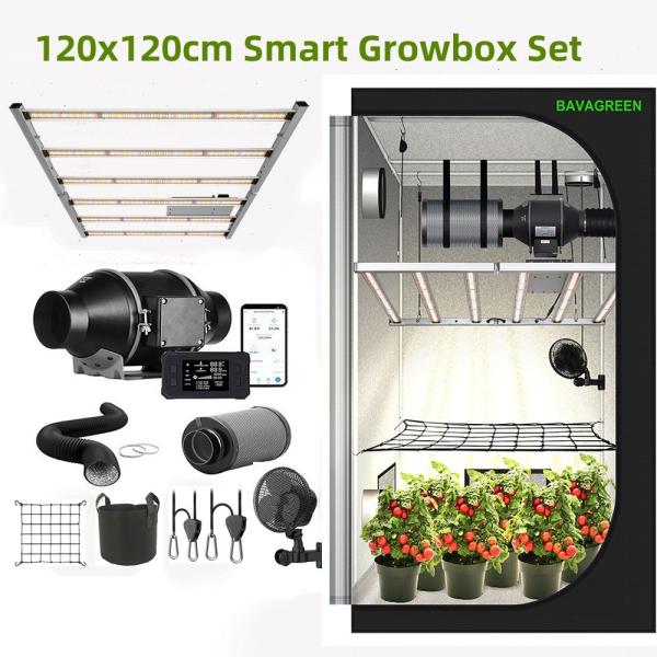 BAVAGREEN 600W LED Grow Light Samsung LM301H EVO UV IR Control Commercial Bar Growing Lamp For 120x120cm Plant Tent