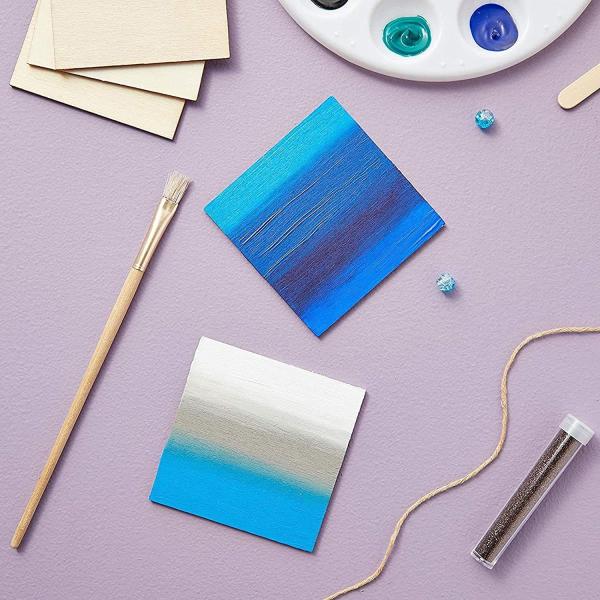 квадраты деревянных плиток 7.6*7.6cm DIY деревянные для ремесел